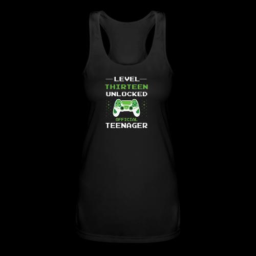 Level Thirteen Unlocked: Official Teenager - Women’s Performance Racerback Tank Top