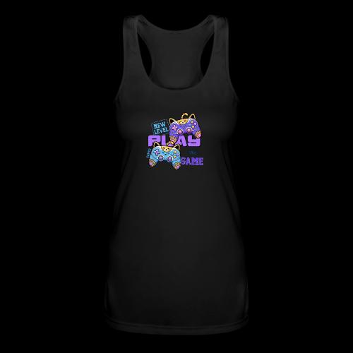Super Cool Cat Gamer Unlocked - Women’s Performance Racerback Tank Top