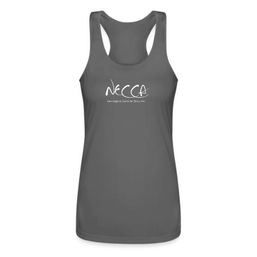White NECCA Logo - Women’s Performance Racerback Tank Top