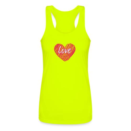 love - Women’s Performance Racerback Tank Top
