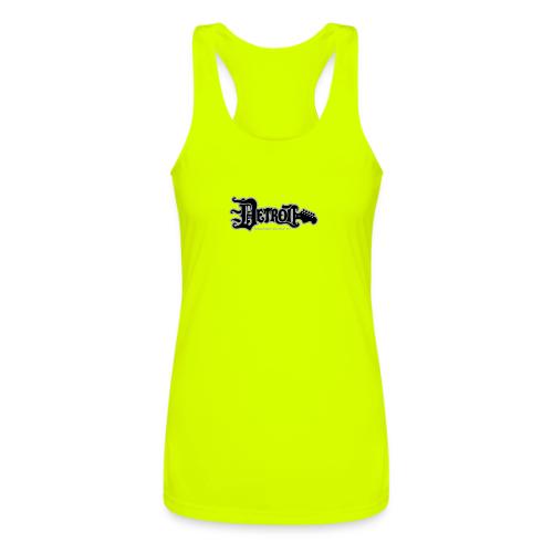 DETROIT GUITAR WTTD BLK SLR REG FONT - Women’s Performance Racerback Tank Top