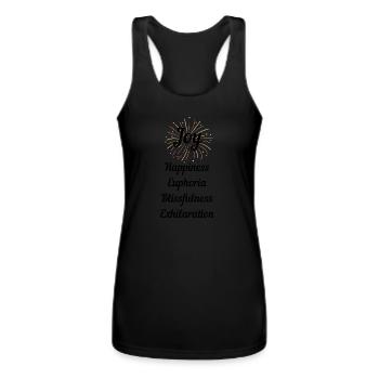 Joy - Women’s Performance Racerback Tank Top - black - Front - AI Model Female 180 light (180cm)