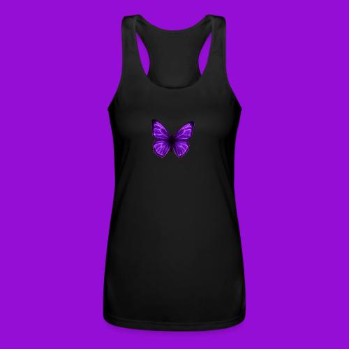 Neon Purple Butterfly - Women’s Performance Racerback Tank Top