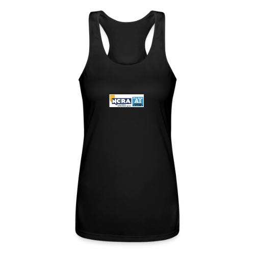 NCRA & AI logo with tagline - Women’s Performance Racerback Tank Top