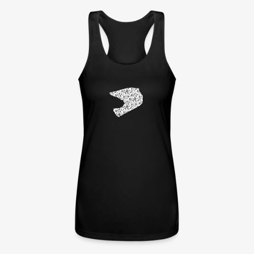 Floral Helmet - Women’s Performance Racerback Tank Top