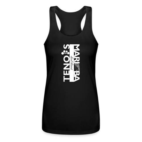 Duall Threat White Vertical Marimba & Tenors - Women’s Performance Racerback Tank Top