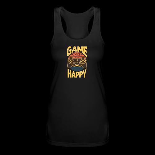 Happiness is a Game Controller Away - Women’s Performance Racerback Tank Top