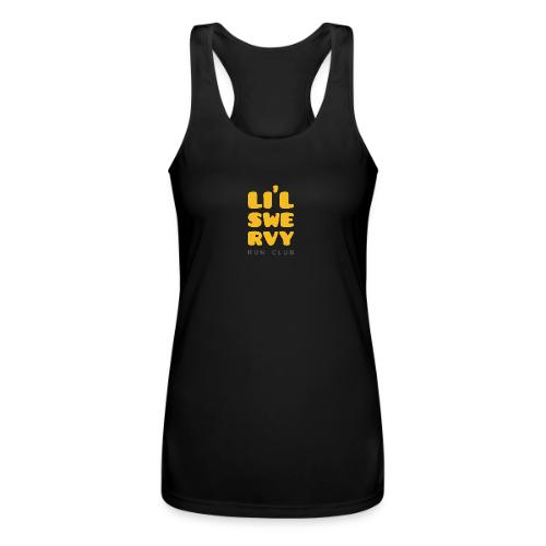 lil swervy run club stacked - Women’s Performance Racerback Tank Top