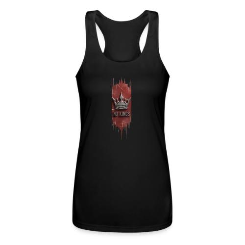 NO KINGS - Distressed Anarchy Crown - Women’s Performance Racerback Tank Top