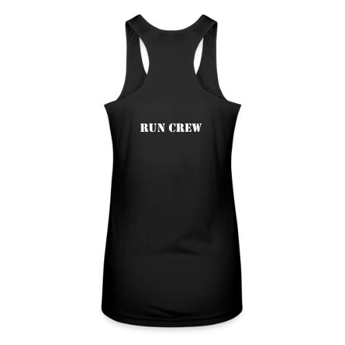 Run Crew (back) - Women’s Performance Racerback Tank Top