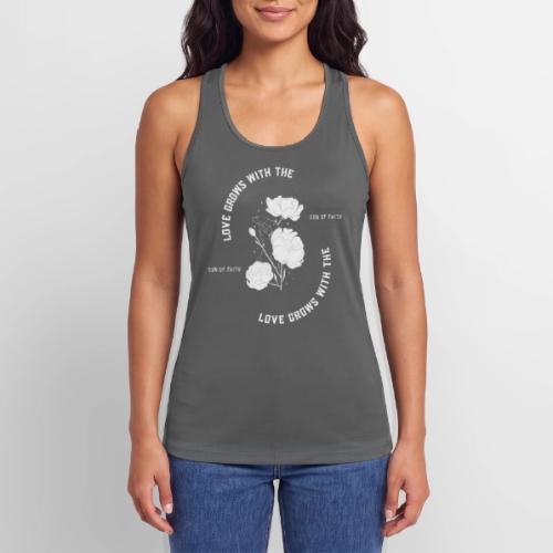 Love Grows With The Sun Of Faith - Women’s Performance Racerback Tank Top