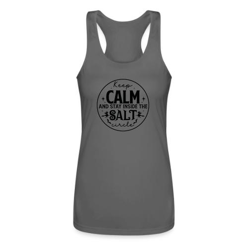 Keep calm and stay inside the salt circle - Women’s Performance Racerback Tank Top