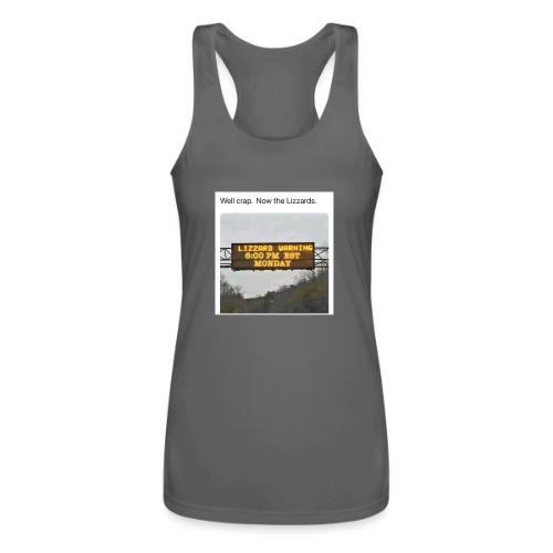 TSEL Lizard Warning - Women’s Performance Racerback Tank Top