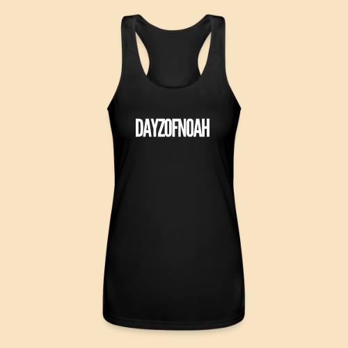 DON white - Women’s Performance Racerback Tank Top