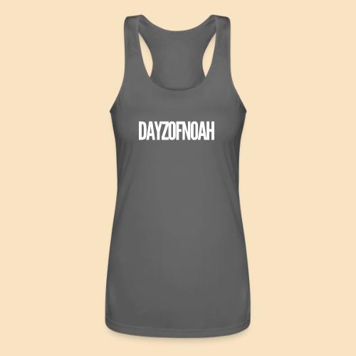 DON white - Women’s Performance Racerback Tank Top