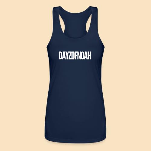 DON white - Women’s Performance Racerback Tank Top