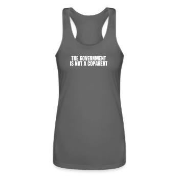 Government Is Not A Coparent - Women’s Performance Racerback Tank Top - charcoal - Front - AI Model Female 180 light (180cm)