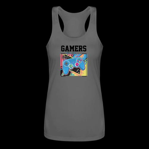 Gamers Start! Retro Japanese Vibe - Women’s Performance Racerback Tank Top
