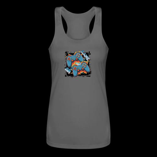Two Player Game On! - Women’s Performance Racerback Tank Top