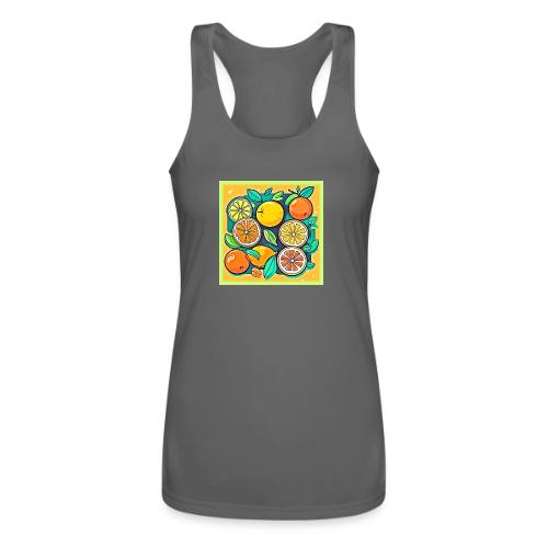 Citrus Fruit Art Design - Women’s Performance Racerback Tank Top