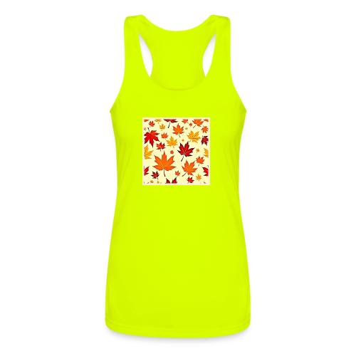 Seamless Fall Foliage Design - Women’s Performance Racerback Tank Top