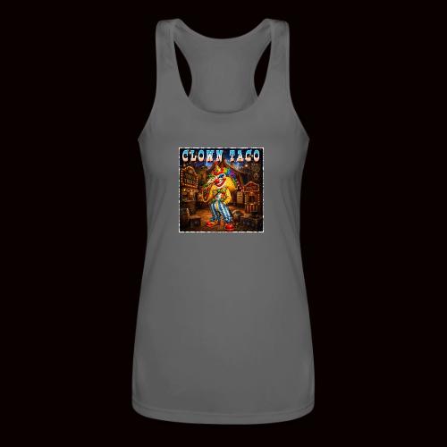 The Clown Taco Circus Humor Character - Women’s Performance Racerback Tank Top