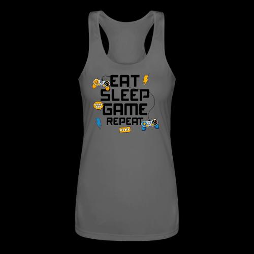 Eat Sleep Game Repeat! - Women’s Performance Racerback Tank Top