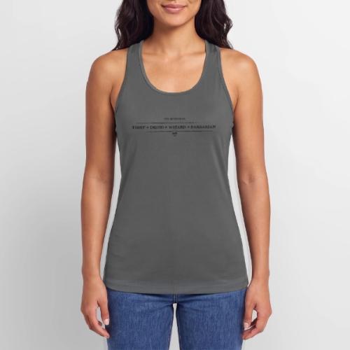 My Pronouns: Thief, Druid, Wizard, Barbarian - Women’s Performance Racerback Tank Top