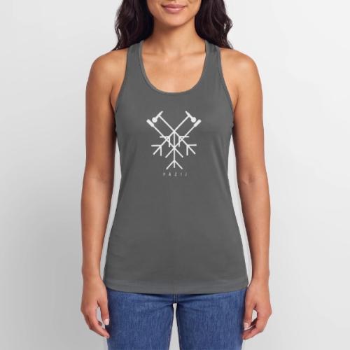 Pazij White Logo - Women’s Performance Racerback Tank Top