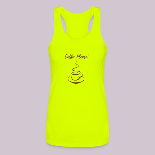 Coffee Please - Women’s Performance Racerback Tank Top