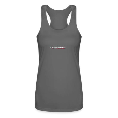 C.Strong Bloodline Logo (White) - Women’s Performance Racerback Tank Top