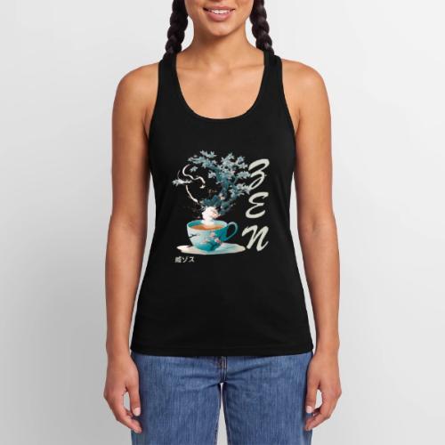 Teacup Steam Creates Japanese Garden: Tranquility - Women’s Performance Racerback Tank Top