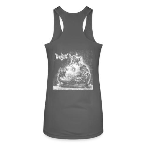 Decorpsetated - Human Words album cover, white - Women’s Performance Racerback Tank Top
