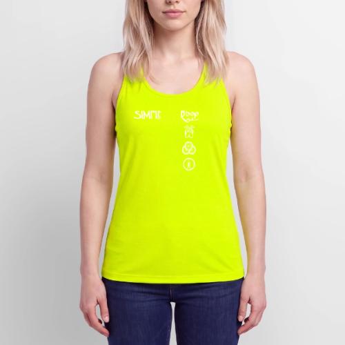 simplesymbolsvert - Women’s Performance Racerback Tank Top