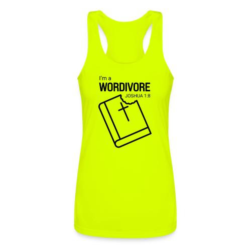 I'm a Wordivore - Women’s Performance Racerback Tank Top
