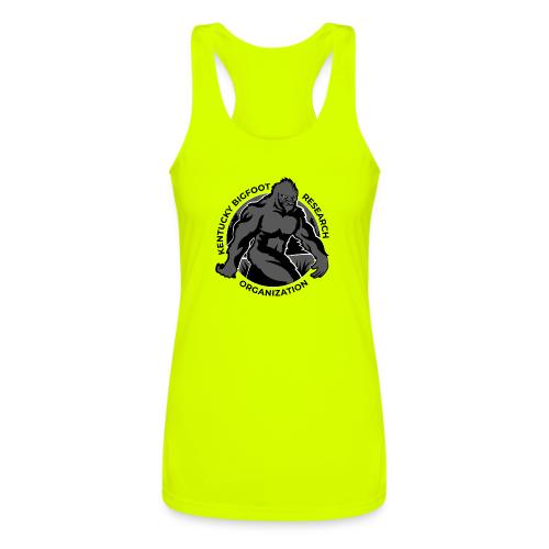 KBRO Official Logo - Black Lettering - Women’s Performance Racerback Tank Top
