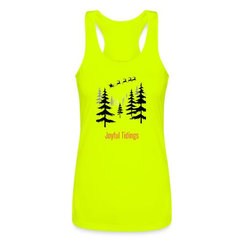 Joyful Tidings Christmas T-Shirt - Women’s Performance Racerback Tank Top
