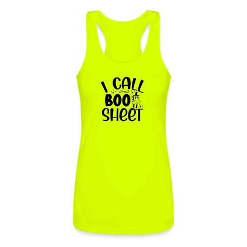 I call boo sheet - Women’s Performance Racerback Tank Top