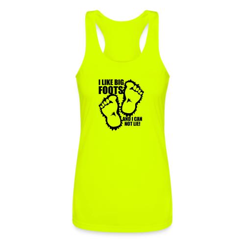 BIG FOOTS don't lie - Women’s Performance Racerback Tank Top