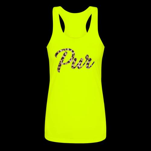Pur Script - Women’s Performance Racerback Tank Top