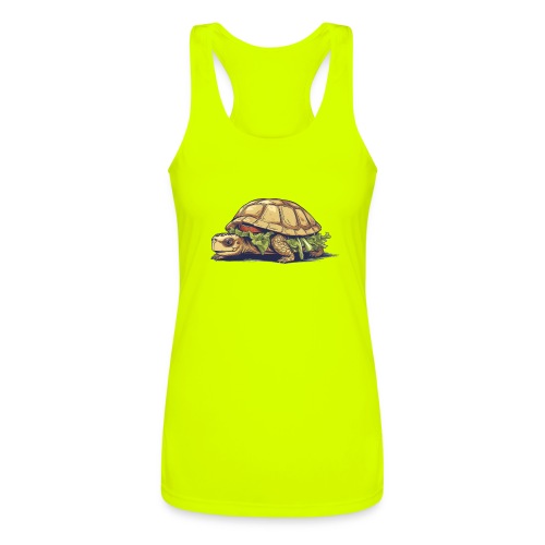 Turtle Sandwich Sticker n' Tee Version - Women’s Performance Racerback Tank Top