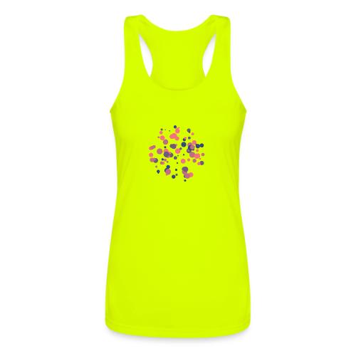 colored spots - Women’s Performance Racerback Tank Top