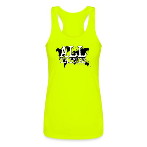 All Things World Map - Women’s Performance Racerback Tank Top