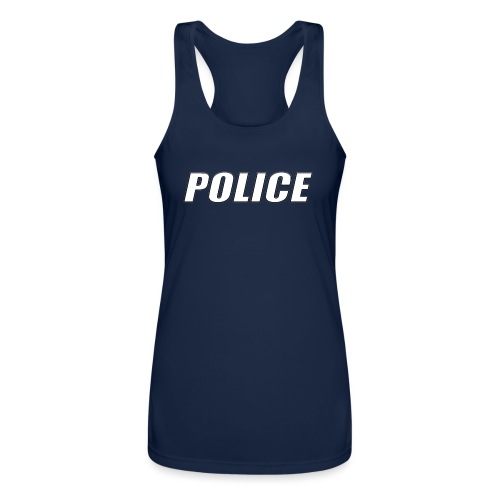 Police White - Women’s Performance Racerback Tank Top