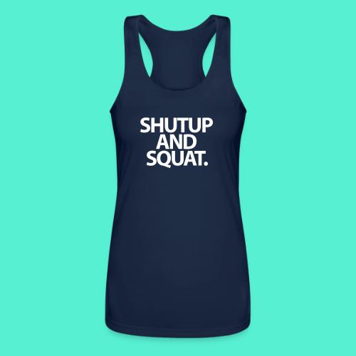 Shutup type Gym Motivation - Women’s Performance Racerback Tank Top