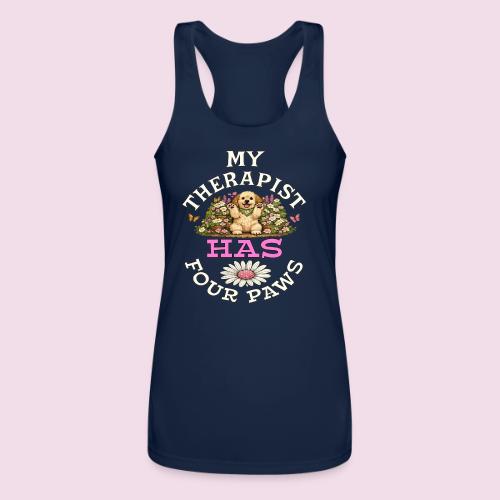 My Therapist Has Four Paws - Women’s Performance Racerback Tank Top