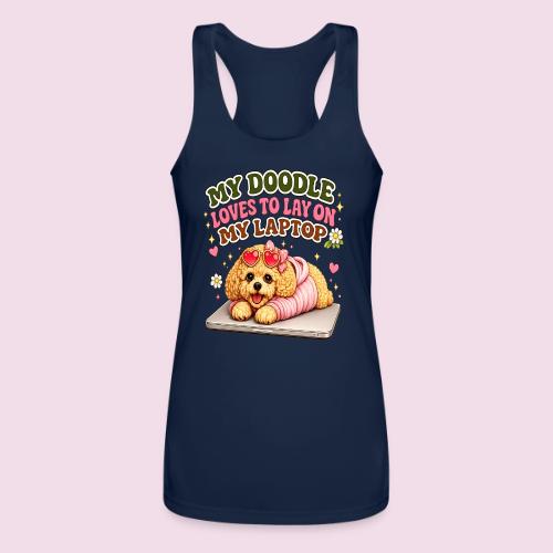 My Laptop Belongs to My Doodle - Women’s Performance Racerback Tank Top