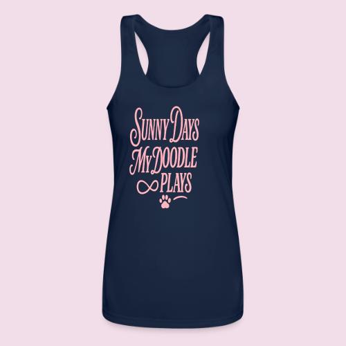 Sunny Days My Doodle Plays - Women’s Performance Racerback Tank Top