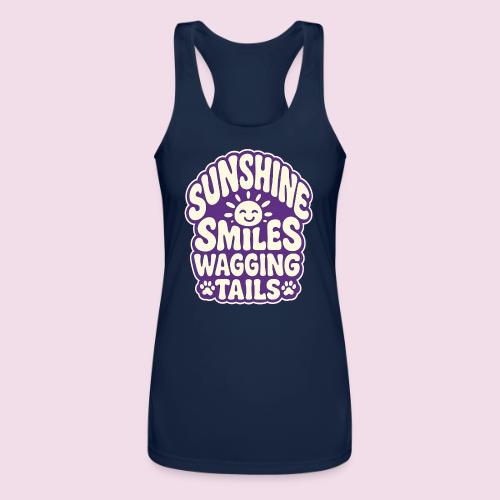 Sunshine Smiles Wagging Tails - Women’s Performance Racerback Tank Top