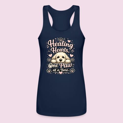 Healing Hearts, One Paw at a Time - Women’s Performance Racerback Tank Top